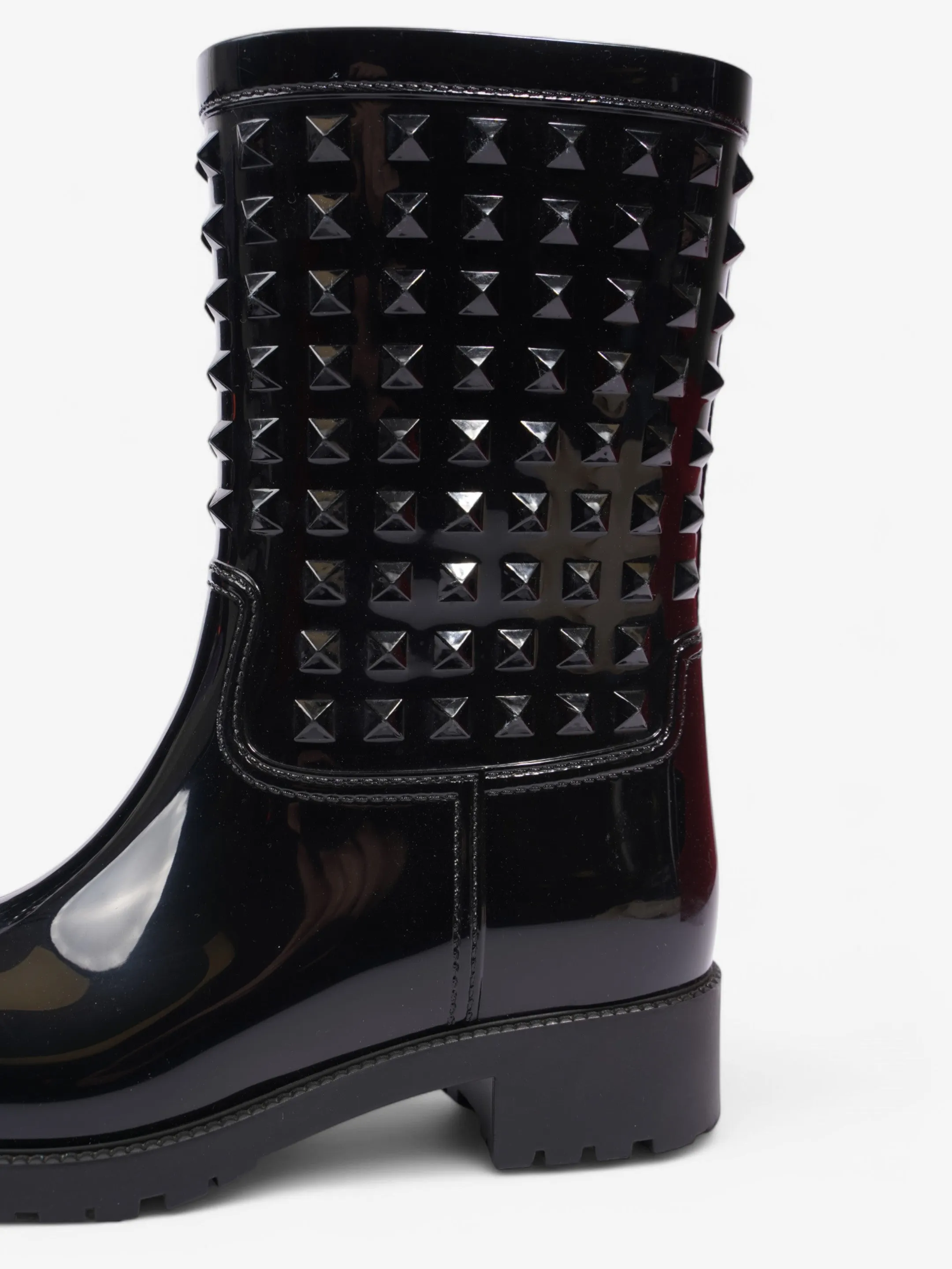 Valentino Rain Boots Black Rubber EU 37 UK 4