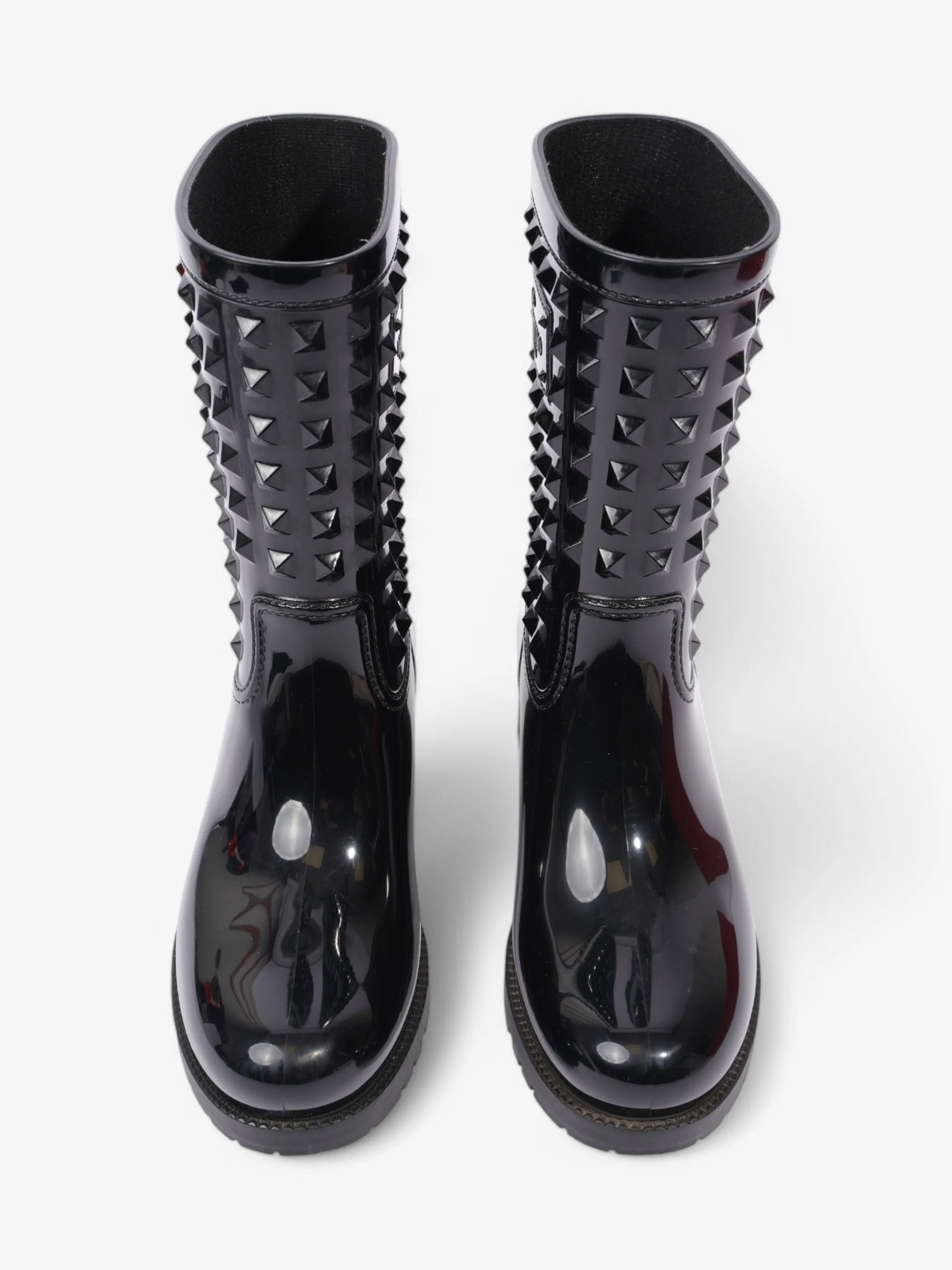 Valentino Rain Boots Black Rubber EU 37 UK 4