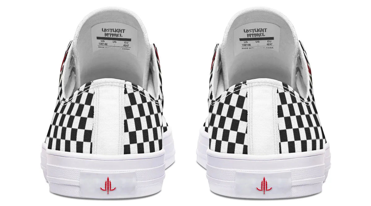 Vampire Bat Checkered Low Tops