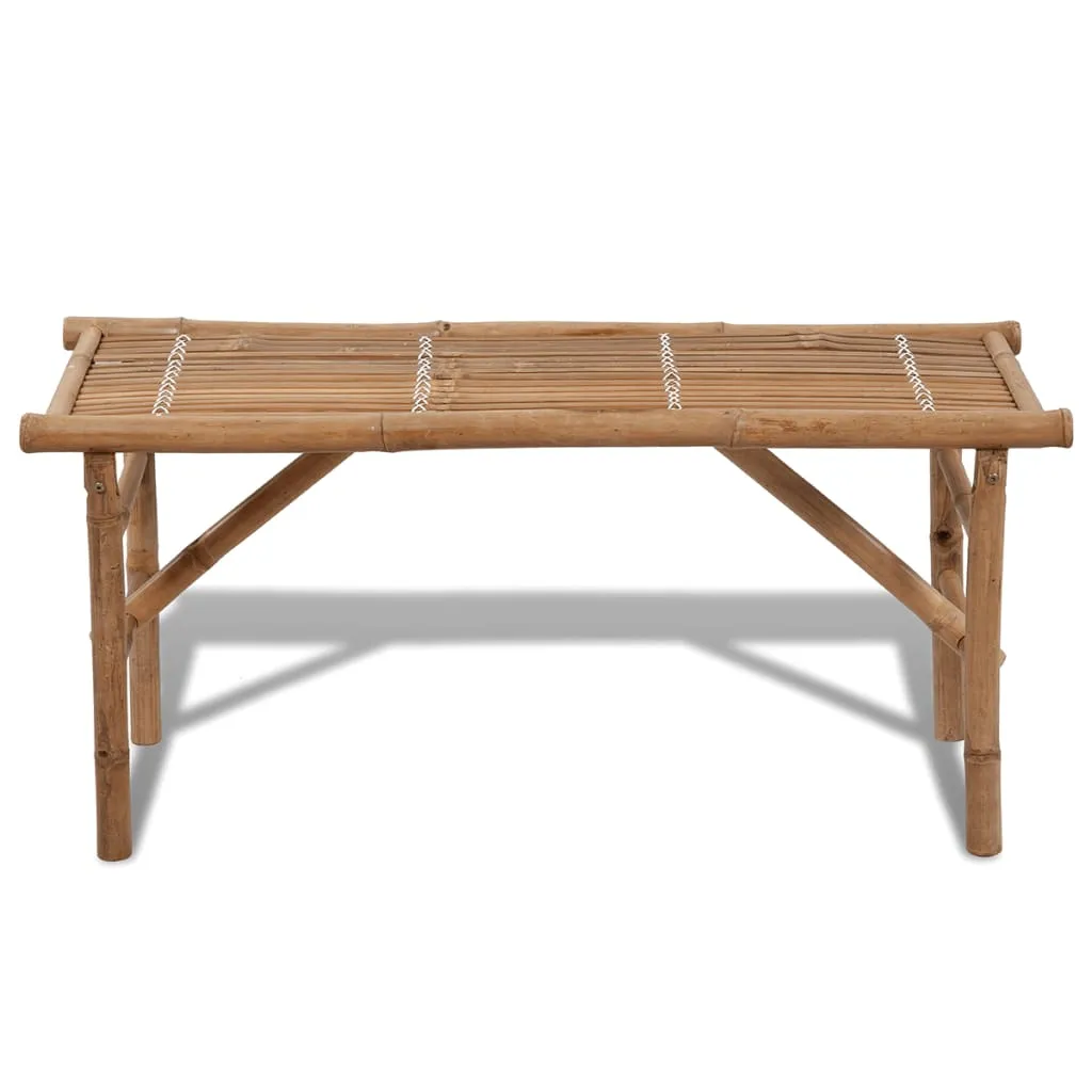 vidaXL Folding Patio Bench 46.5" Bamboo