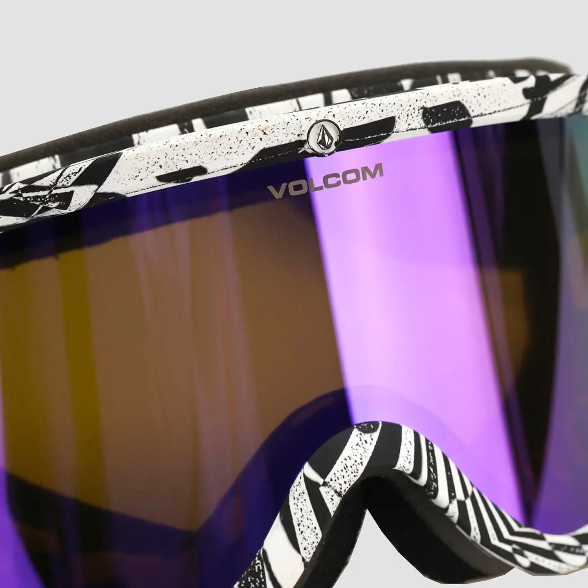 Volcom Footprints Snow Goggles Op Art/Purple Chrome   Bonus Lens Yellow