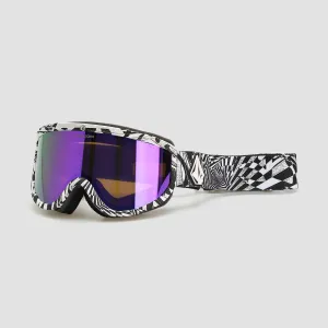 Volcom Footprints Snow Goggles Op Art/Purple Chrome   Bonus Lens Yellow