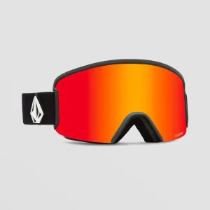 Volcom Garden Snow Goggles Matte Black/Red Chrome   Bonus Lens Yellow