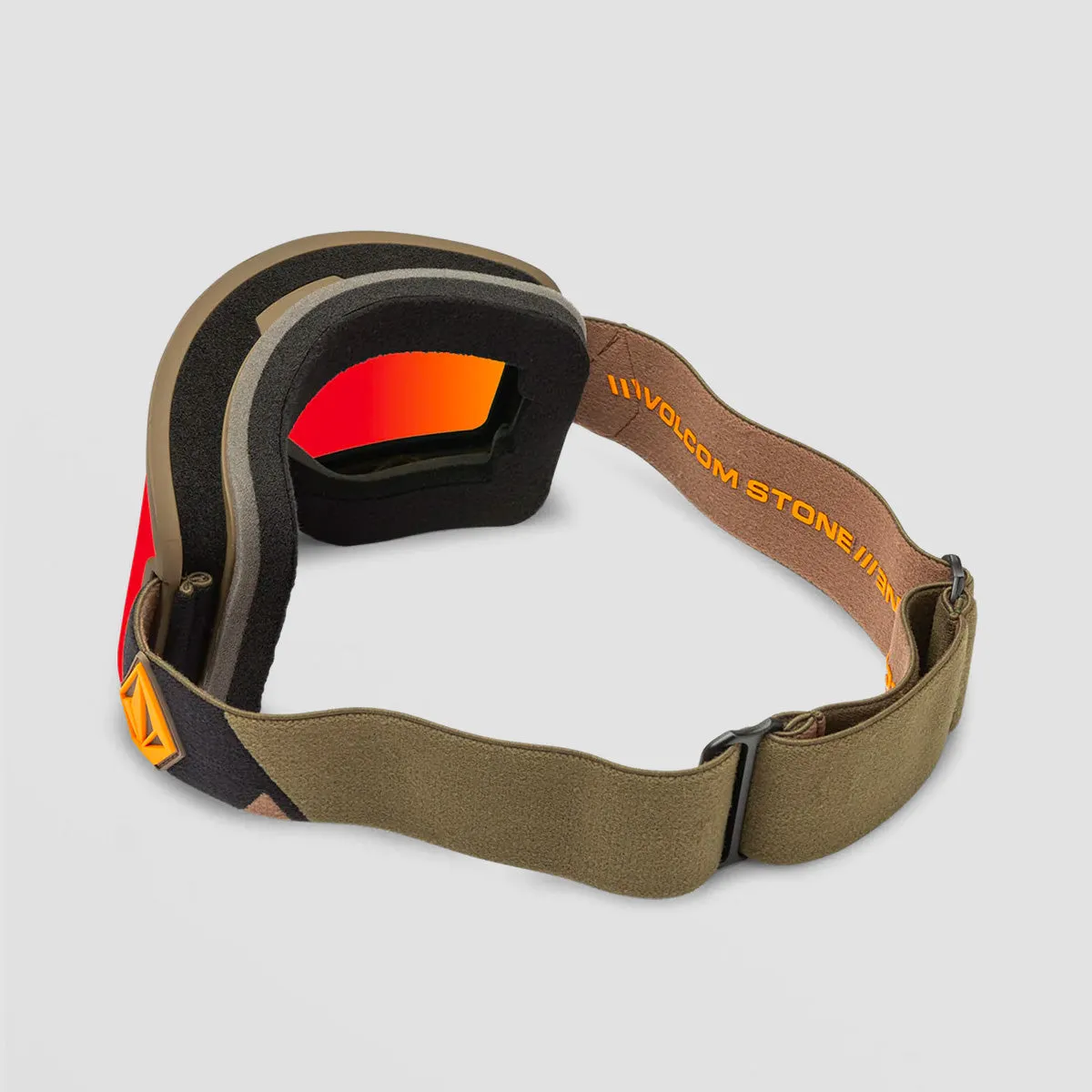 Volcom Garden Snow Goggles Military/Gold/Red Chrome   Bonus Lens Yellow