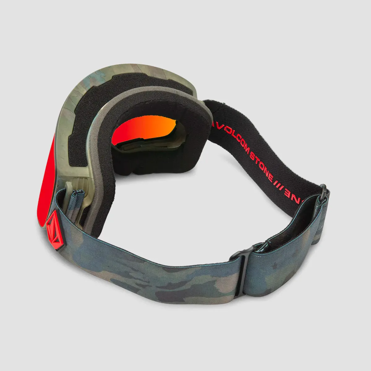 Volcom Odyssey Snow Goggles Cloudwash Camo/Red Chrome   Bonus Lens Yellow