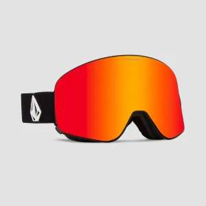 Volcom Odyssey Snow Goggles Matte Black/Red Chrome   Bonus Lens Yellow