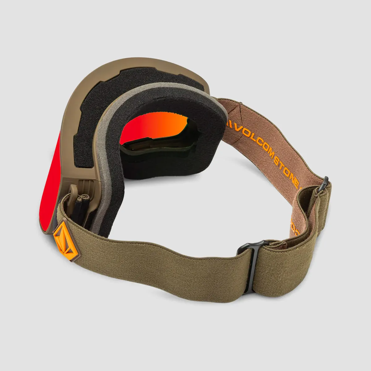 Volcom Odyssey Snow Goggles Military/Gold/Red Chrome   Bonus Lens Yellow