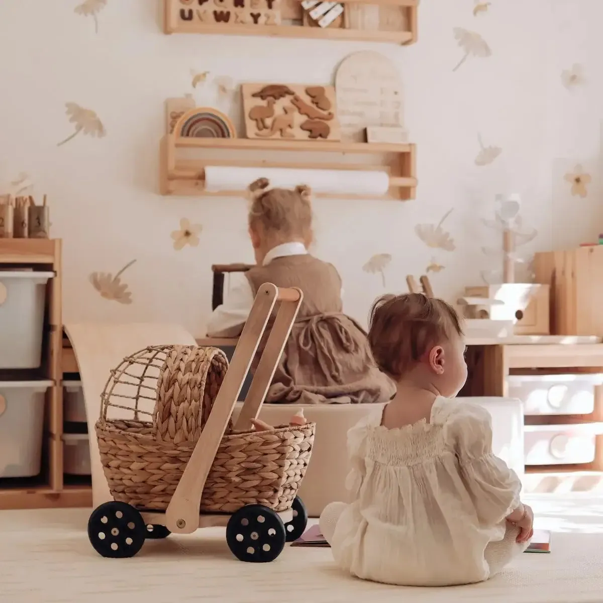 Water Hyacinth Doll Pram & Walker