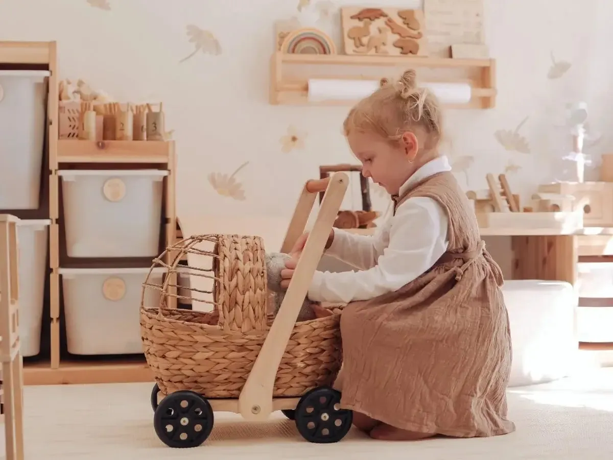 Water Hyacinth Doll Pram & Walker