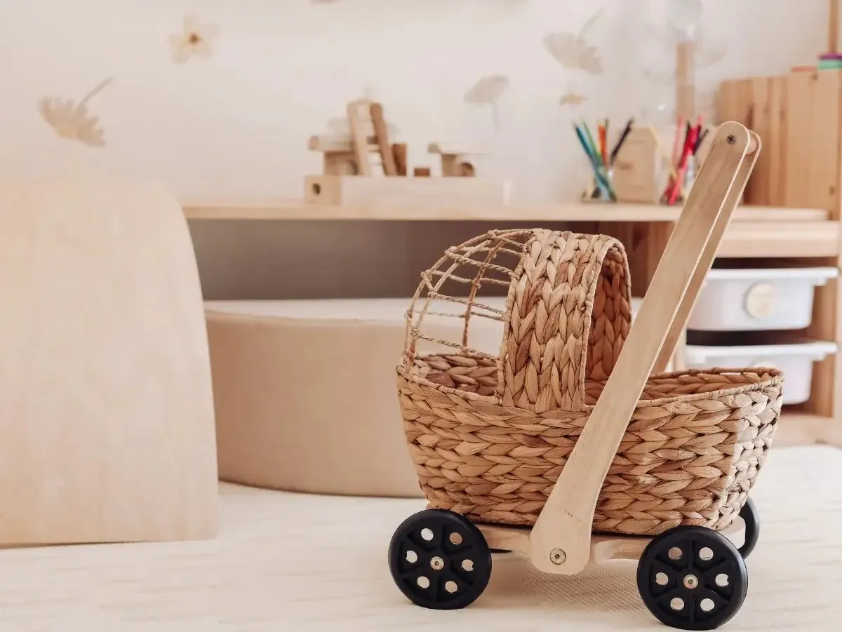 Water Hyacinth Doll Pram & Walker