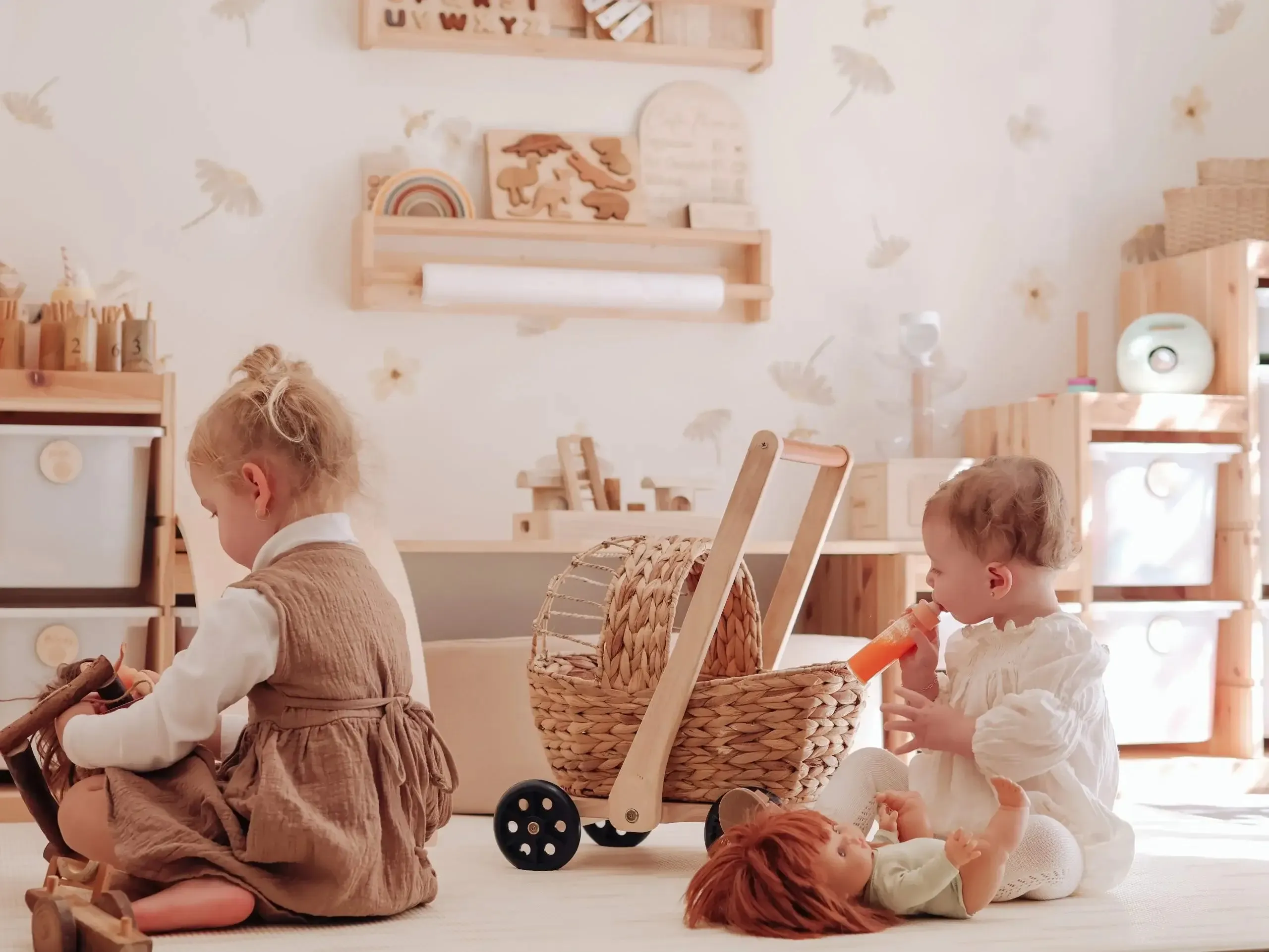 Water Hyacinth Doll Pram & Walker