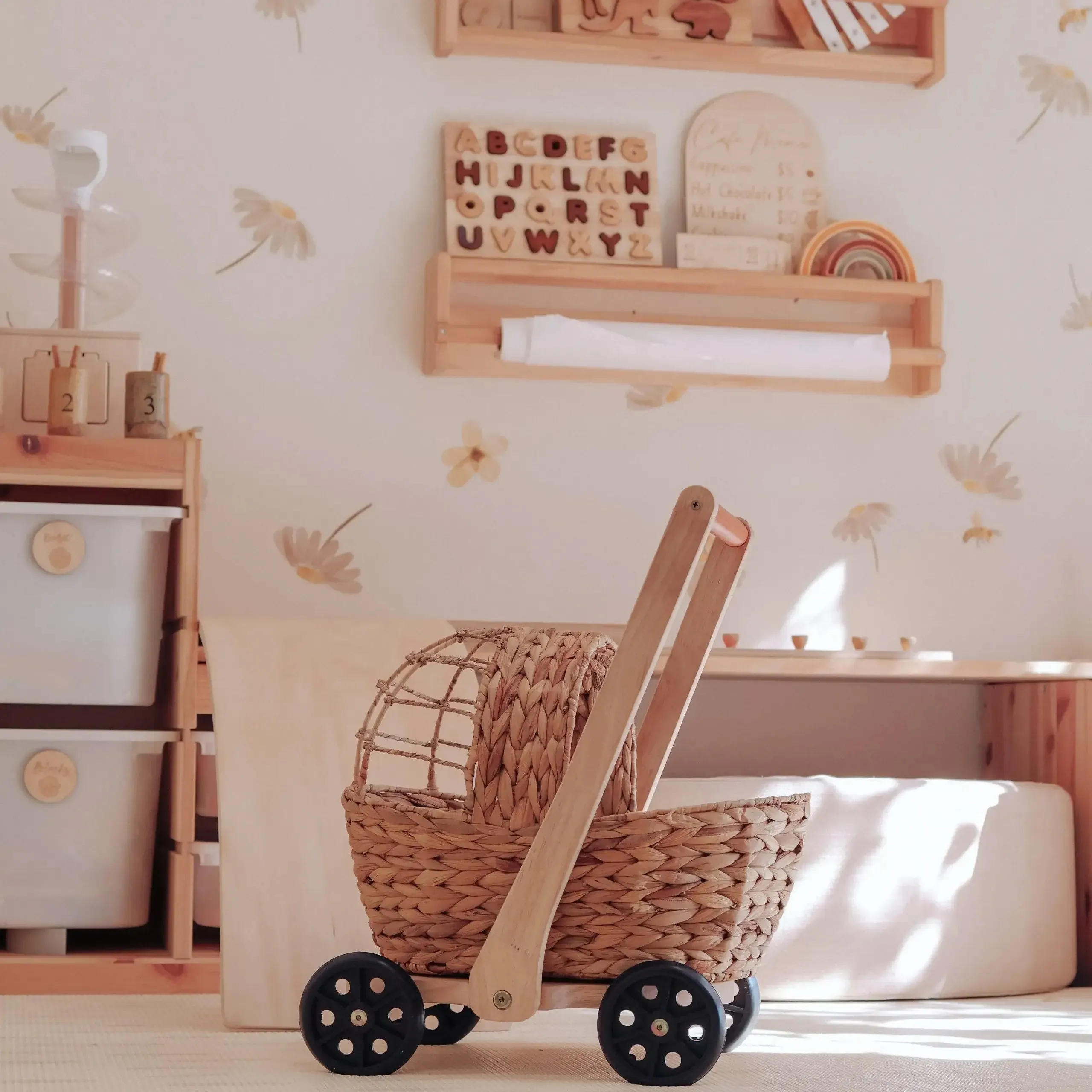Water Hyacinth Doll Pram & Walker
