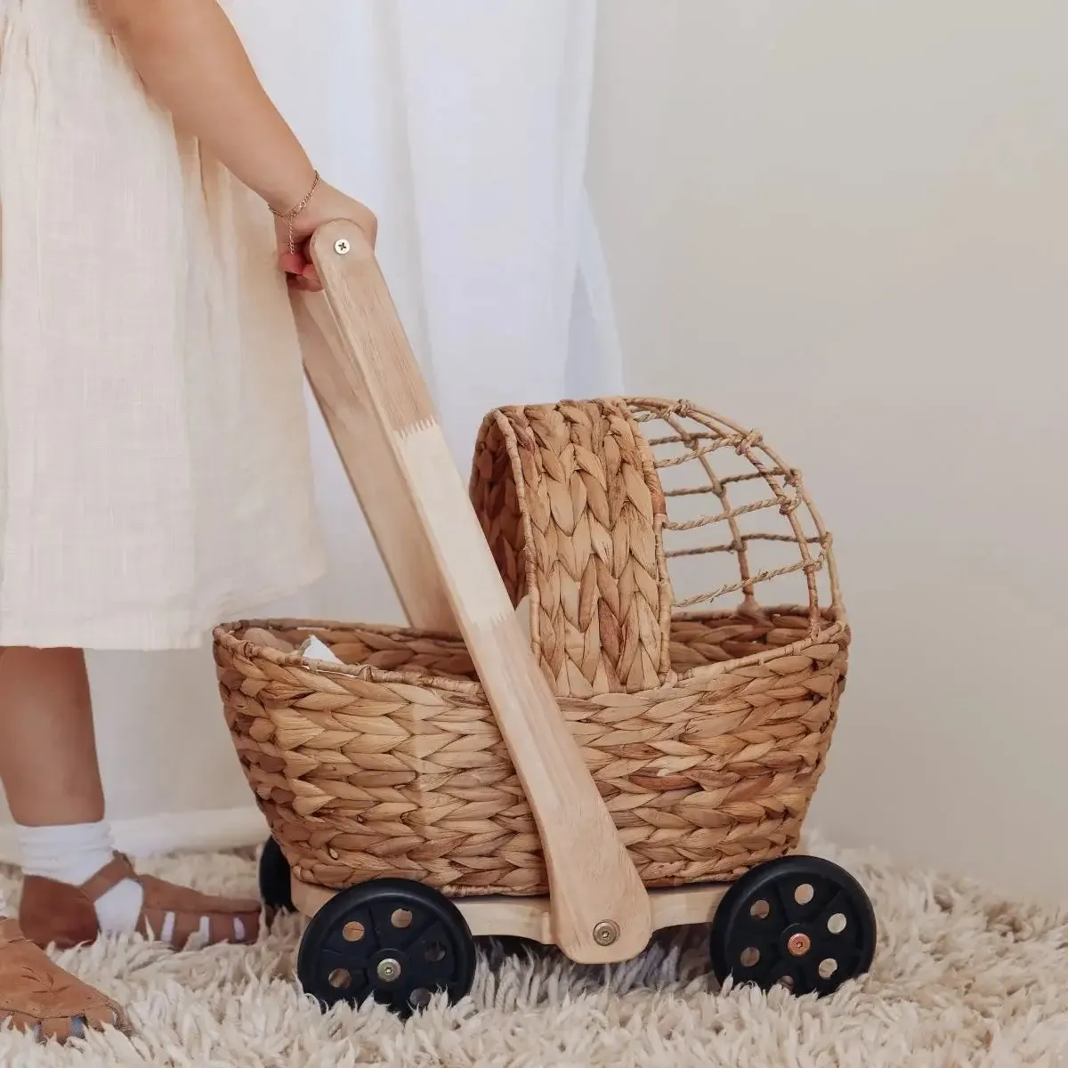 Water Hyacinth Doll Pram & Walker