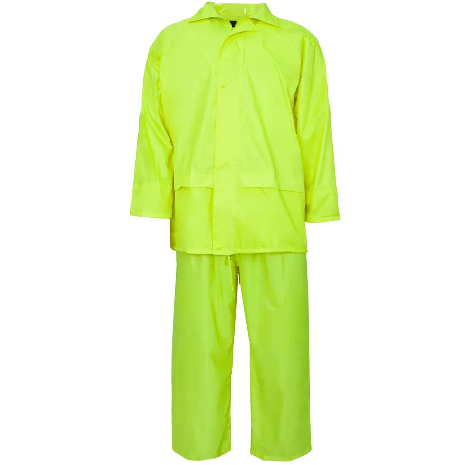 WOMENS RAIN SUIT LADIES WATERPROOF WEAR MAC SET PVC COAT JACKET TROUSER OVERALL