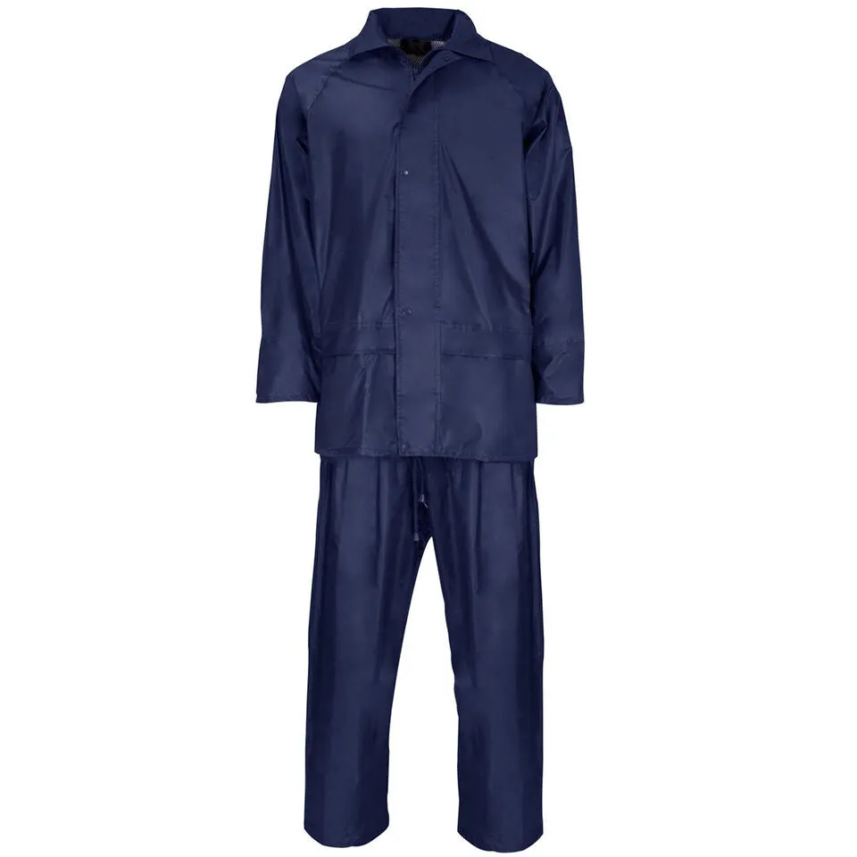 WOMENS RAIN SUIT LADIES WATERPROOF WEAR MAC SET PVC COAT JACKET TROUSER OVERALL