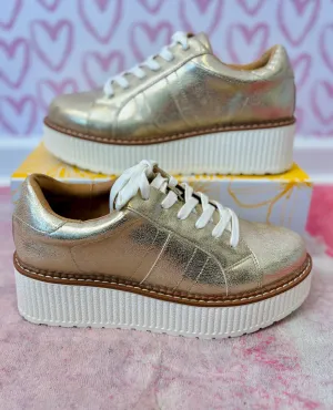 Yellowbox Marcell Metallic Gold Platform Sneakers