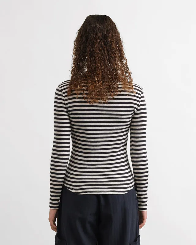 YMC High Rain Stripe Top Black